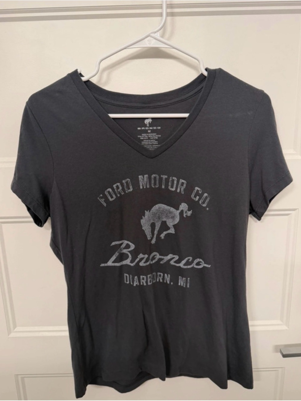 Ford Charcoal V-Neck Bronco Graphic Tee
